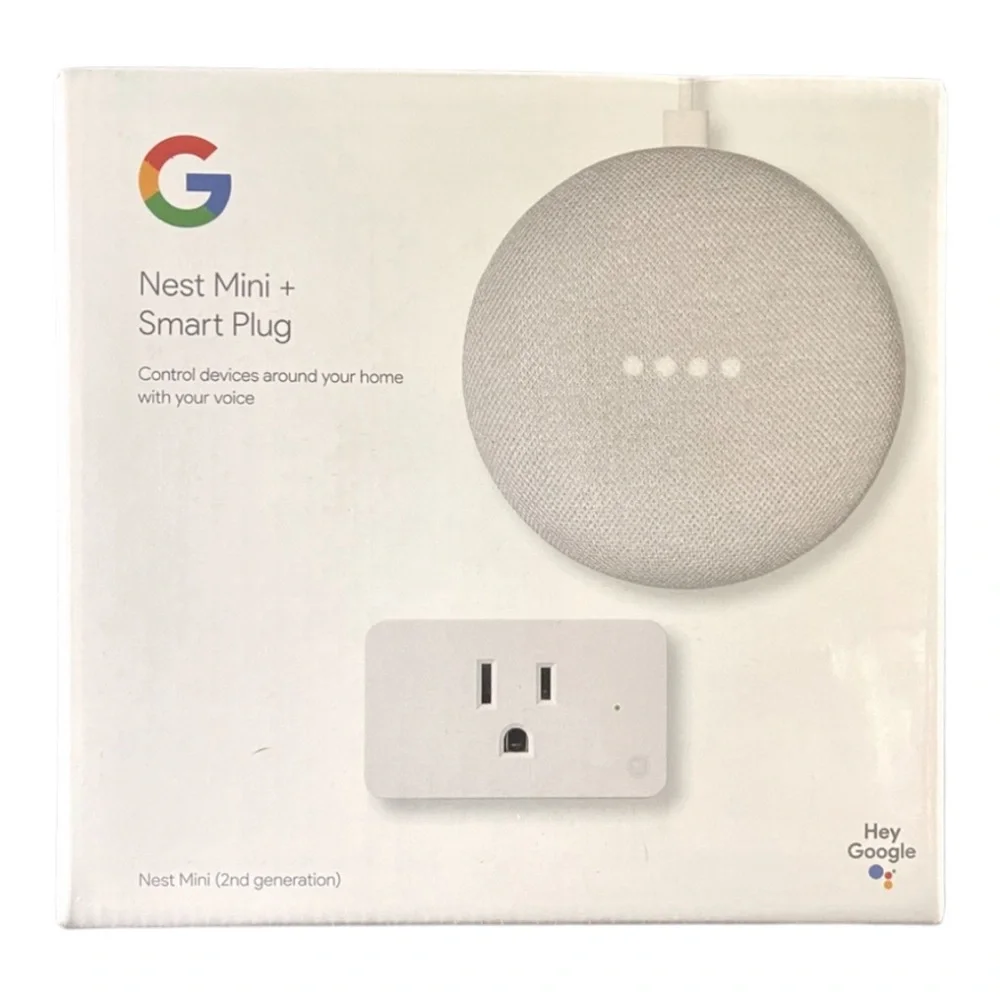 Google Nest Mini and GE Smart Plug 2nd Generation bundle